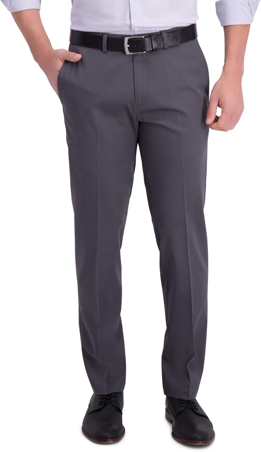 Haggar Men's Iron Free Premium Khaki Straight Fit Pants