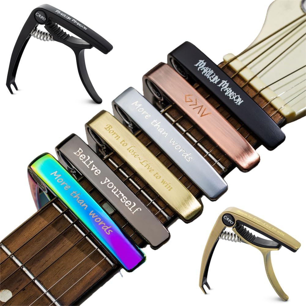 Custom Engraved Metal Guitar Capo - Perfect Musician Gift!