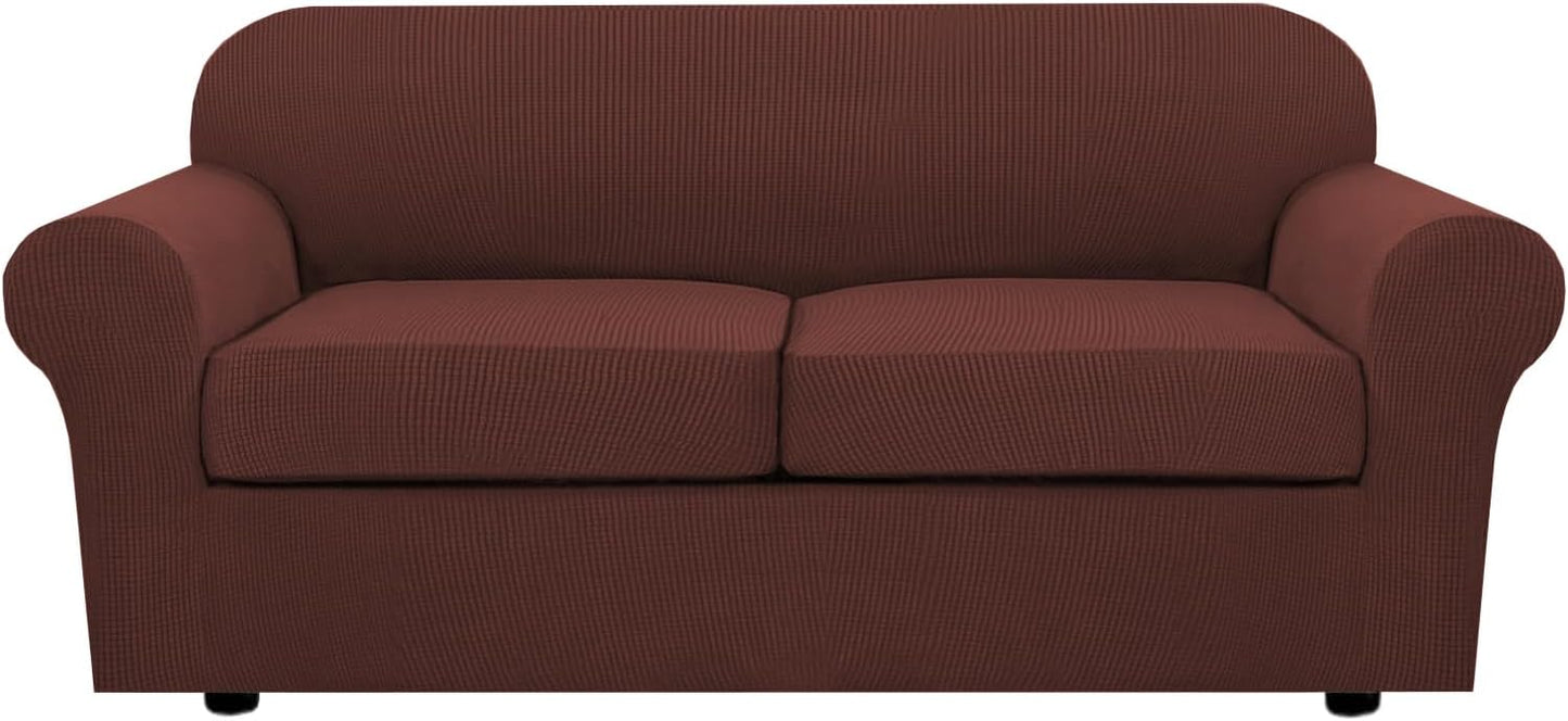 H.VERSAILTEX 3 Piece Stretch Sofa Covers for Large Sofas