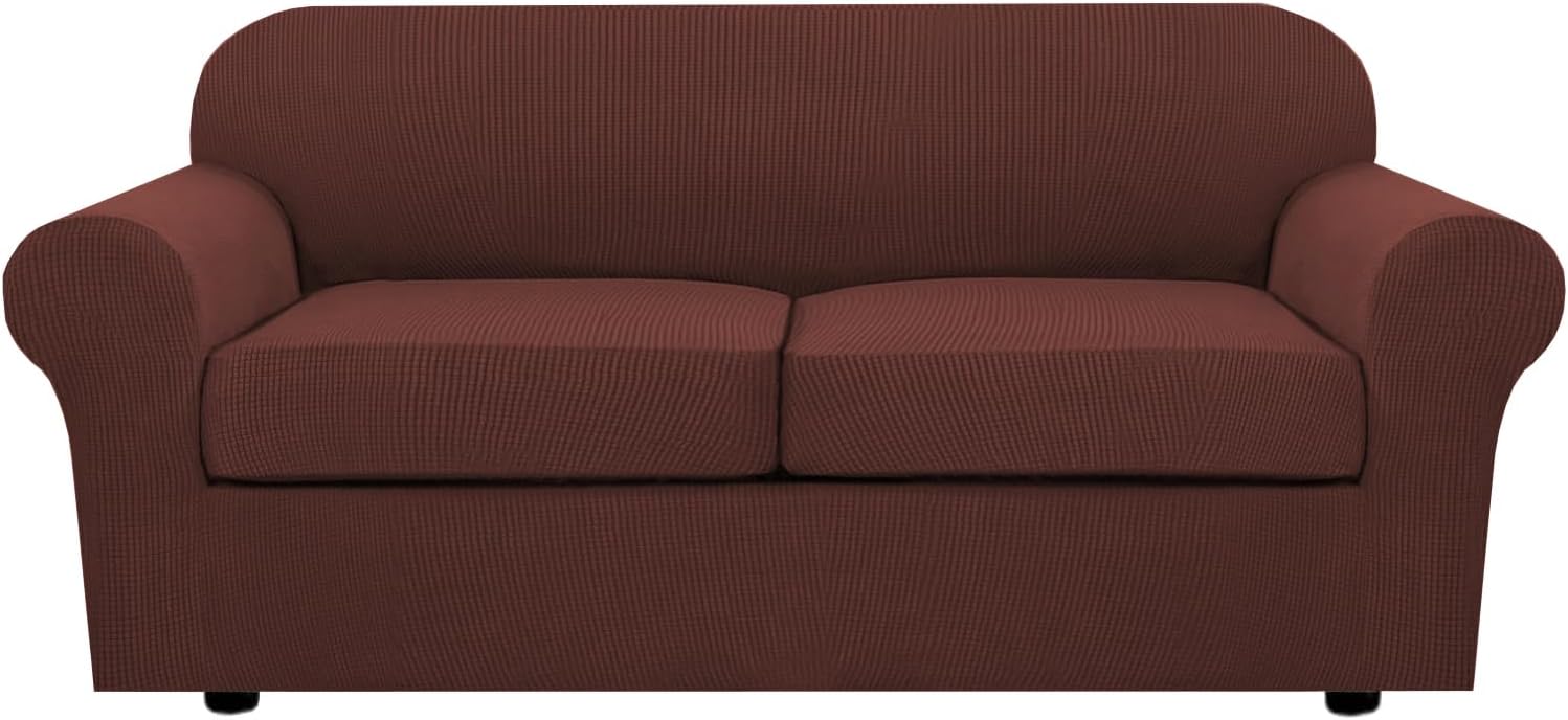 H.VERSAILTEX 3 Piece Stretch Sofa Covers for Large Sofas