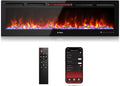 TURBRO 60 Smart WiFi Electric Fireplace - Realistic Flame & Heat