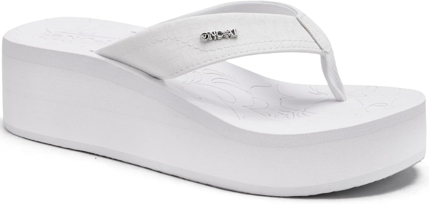 ONCAI Womens Platform Wedge Flip Flops for Summer Style
