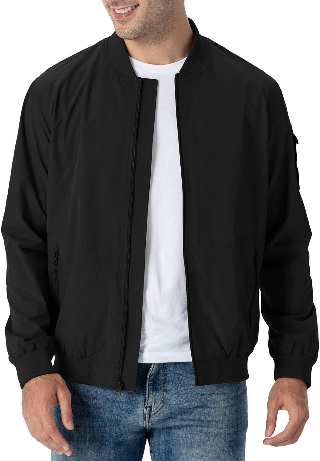 Rdruko Men's Lightweight Bomber Jacket for Casual Fashion