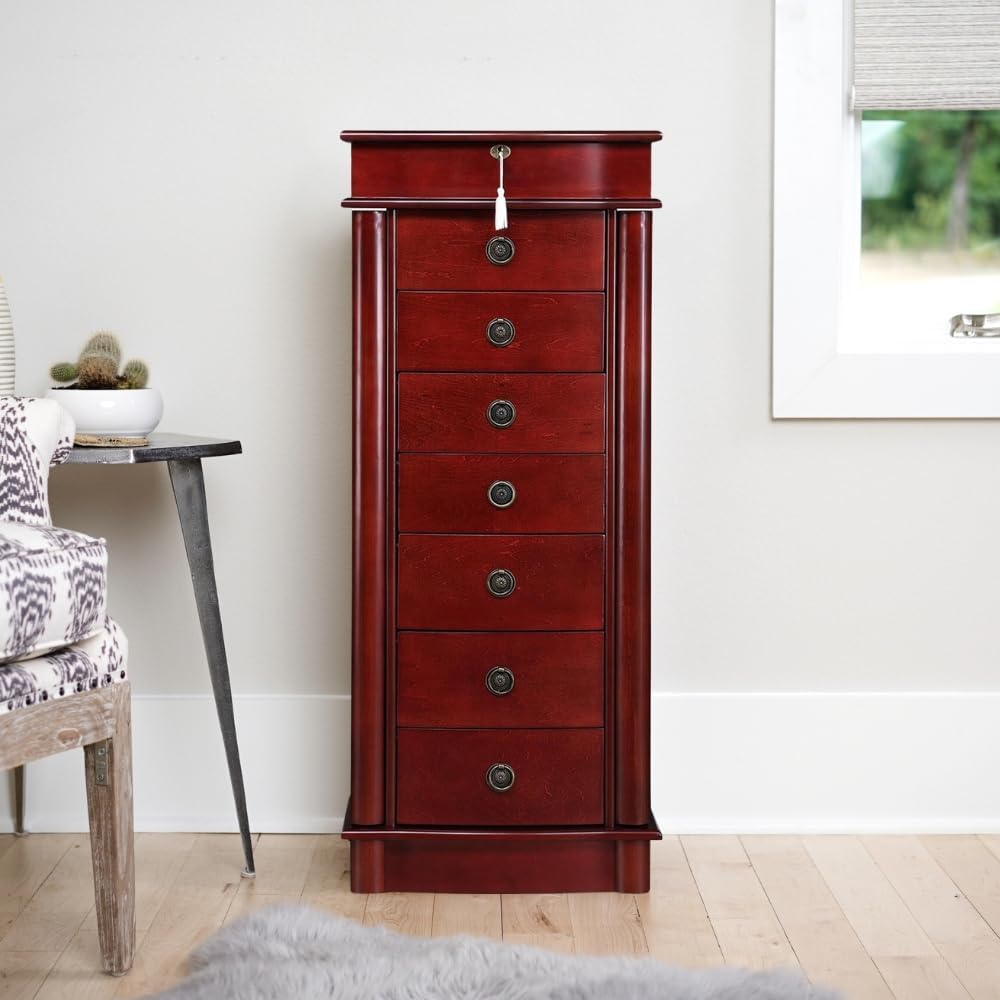 Hives and Honey Noelle Jewelry Armoire with Mirror and Storage