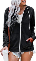WROLEM Women Full Zip Up Hoodie Comfy Loose Sweatshirt - Everyday