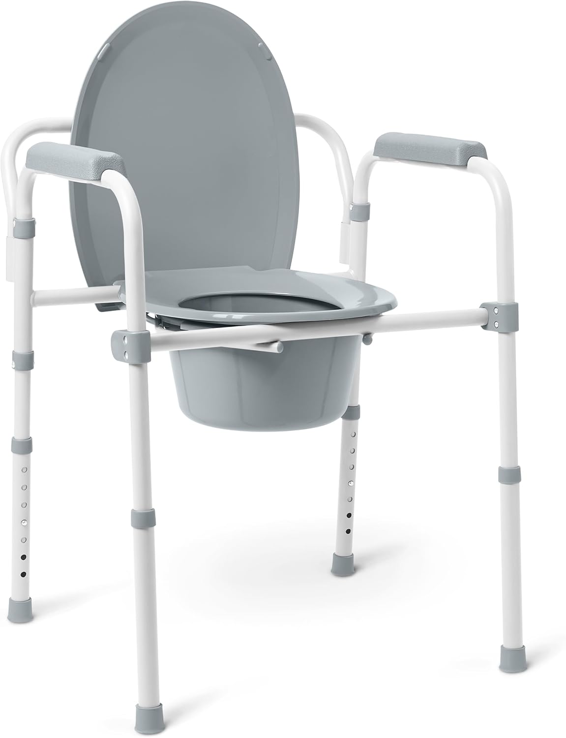 Medline 3-in-1 Steel Commode - Sturdy & Compact
