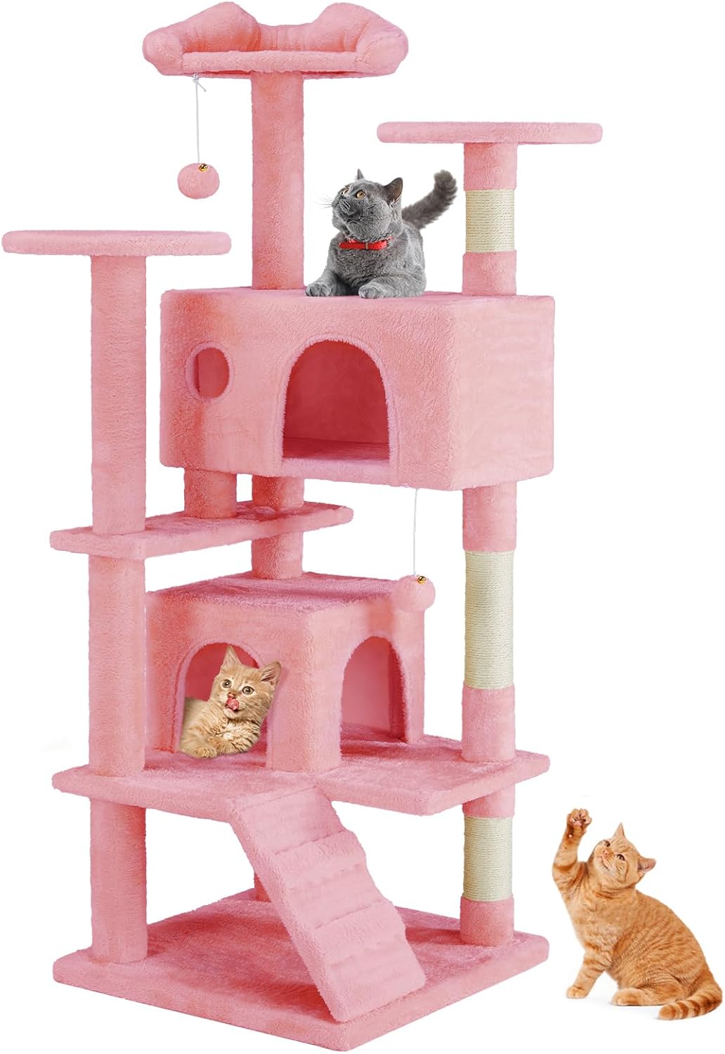 Multi-Level Cat Tree Tower with Scratching Post for Indoor Cats