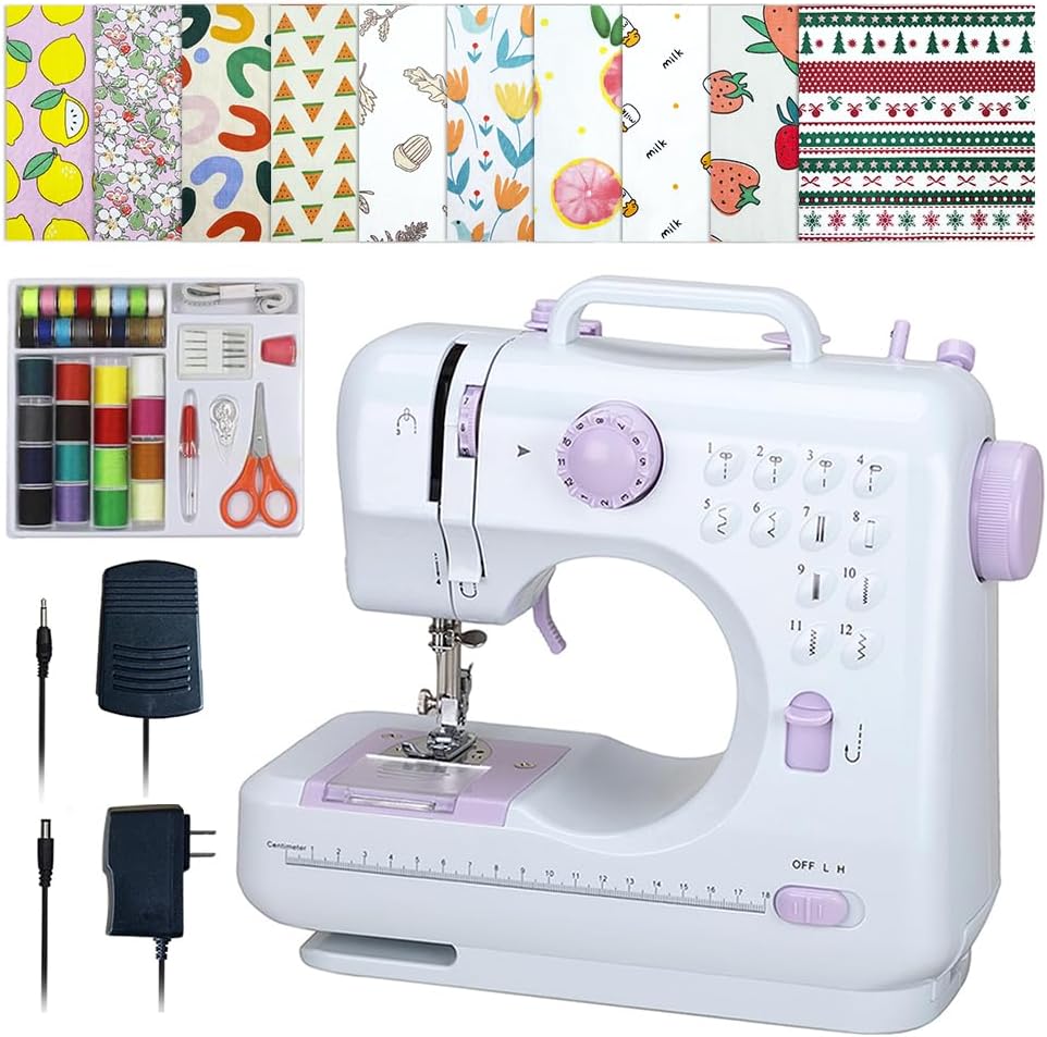 Stoigeld Portable Sewing Machine: 12 Stitches, Easy Speeds, Complete Kit