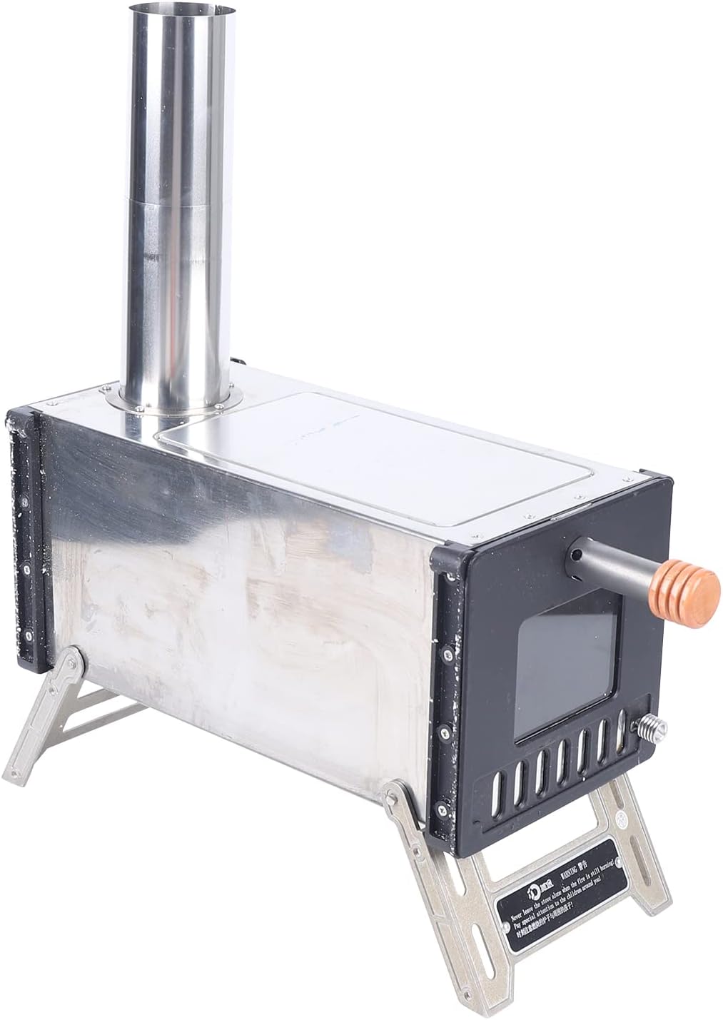 SNKOURIN Stainless Steel Tent Stove - Portable & Retractable Chimney