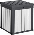 40 Gallon Resin Deck Box - Lockable Waterproof Outdoor Storage