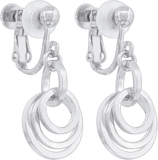 Dainty Round Minimalist 925 Sterling Silver Dangle Earrings Gift