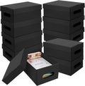 10PCS Photo Storage Box for 4ftx6ft Photos - Stackable Black