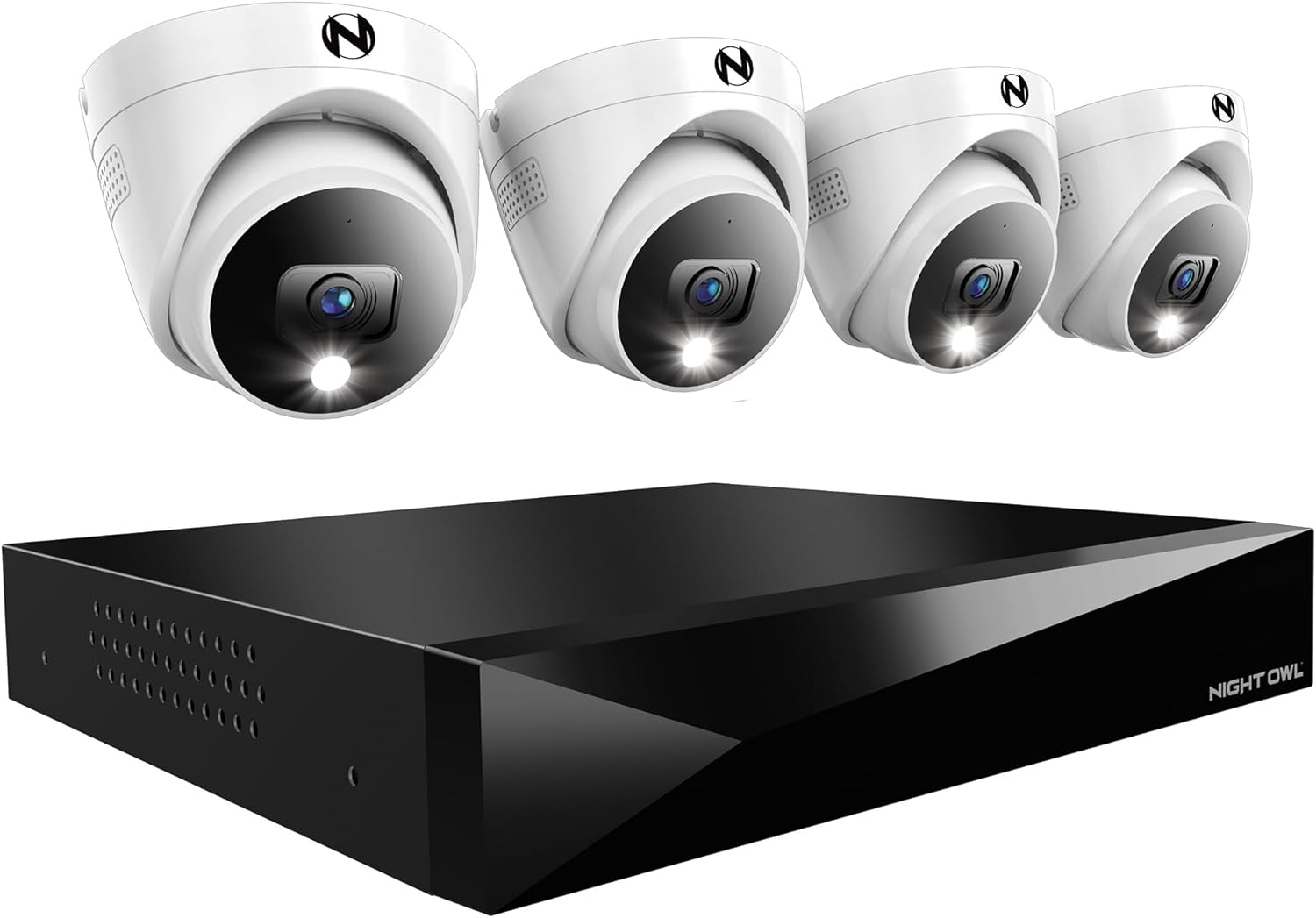 Night Owl 2K HD DVR Security System + 4 Deterrence Cameras