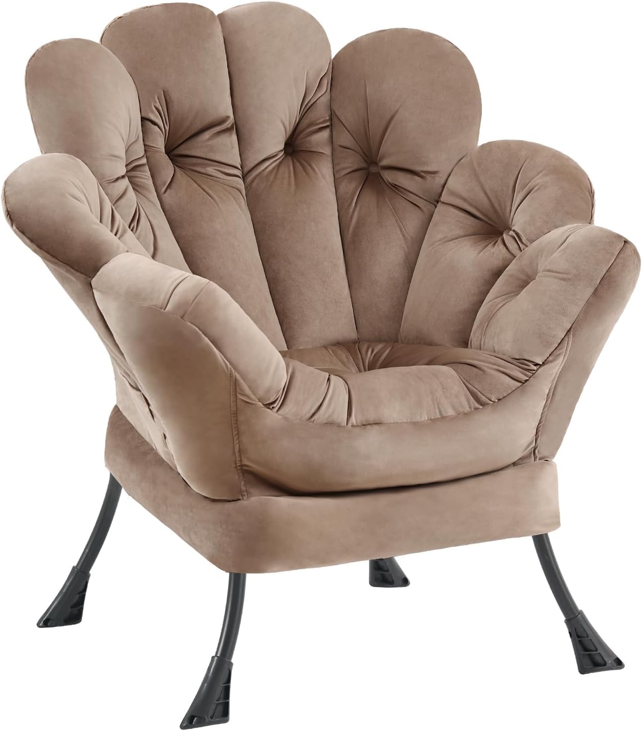 Cozy Armrest Butterfly Chair for Small Spaces - Velvet Khaki