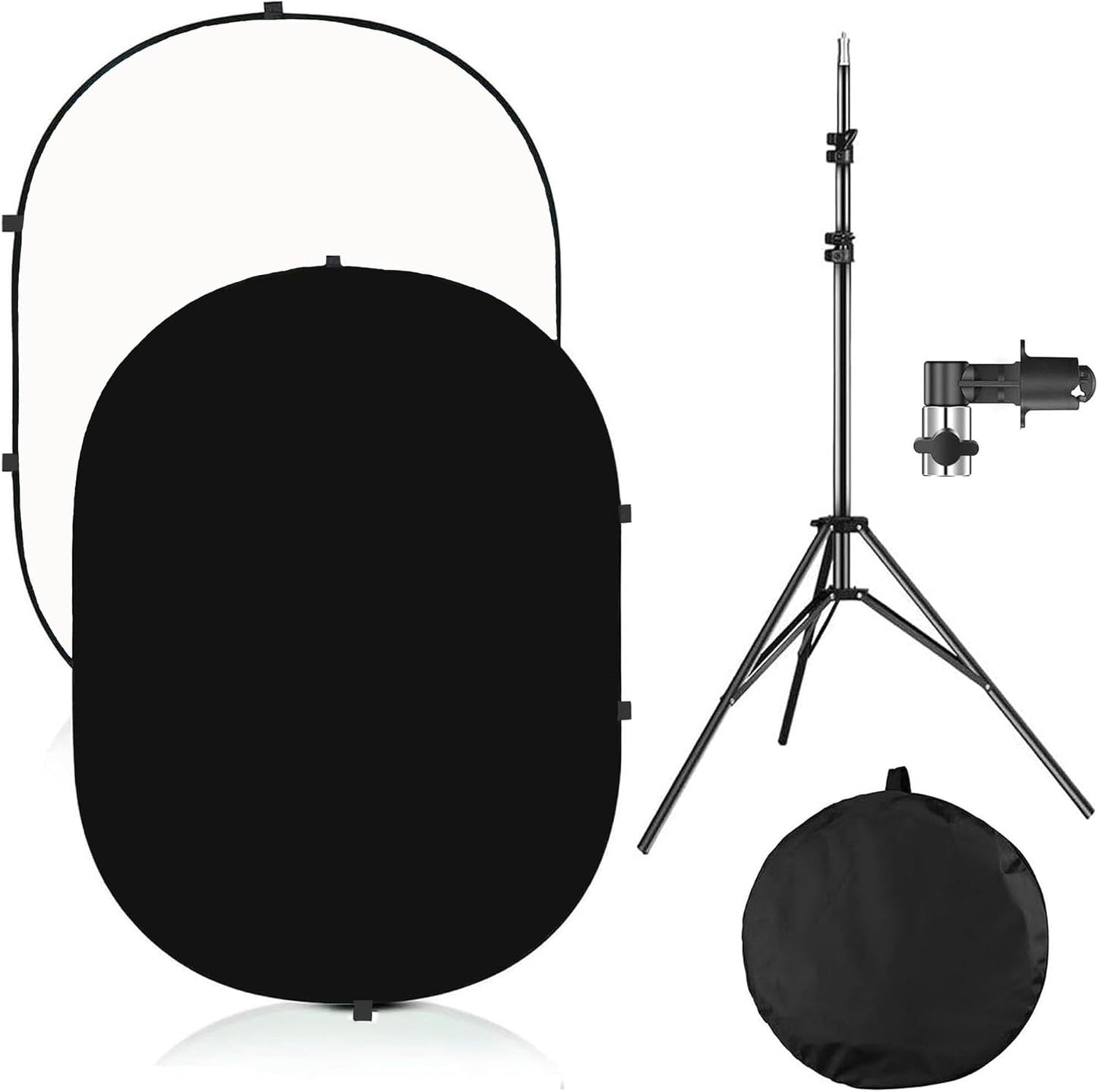 5x7ft Chromakey Black White Backdrop for Photography Studio