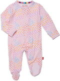 Magnetic Me Girls Modal Magnetic Baby Footie Pajamas - Silky Soft warm