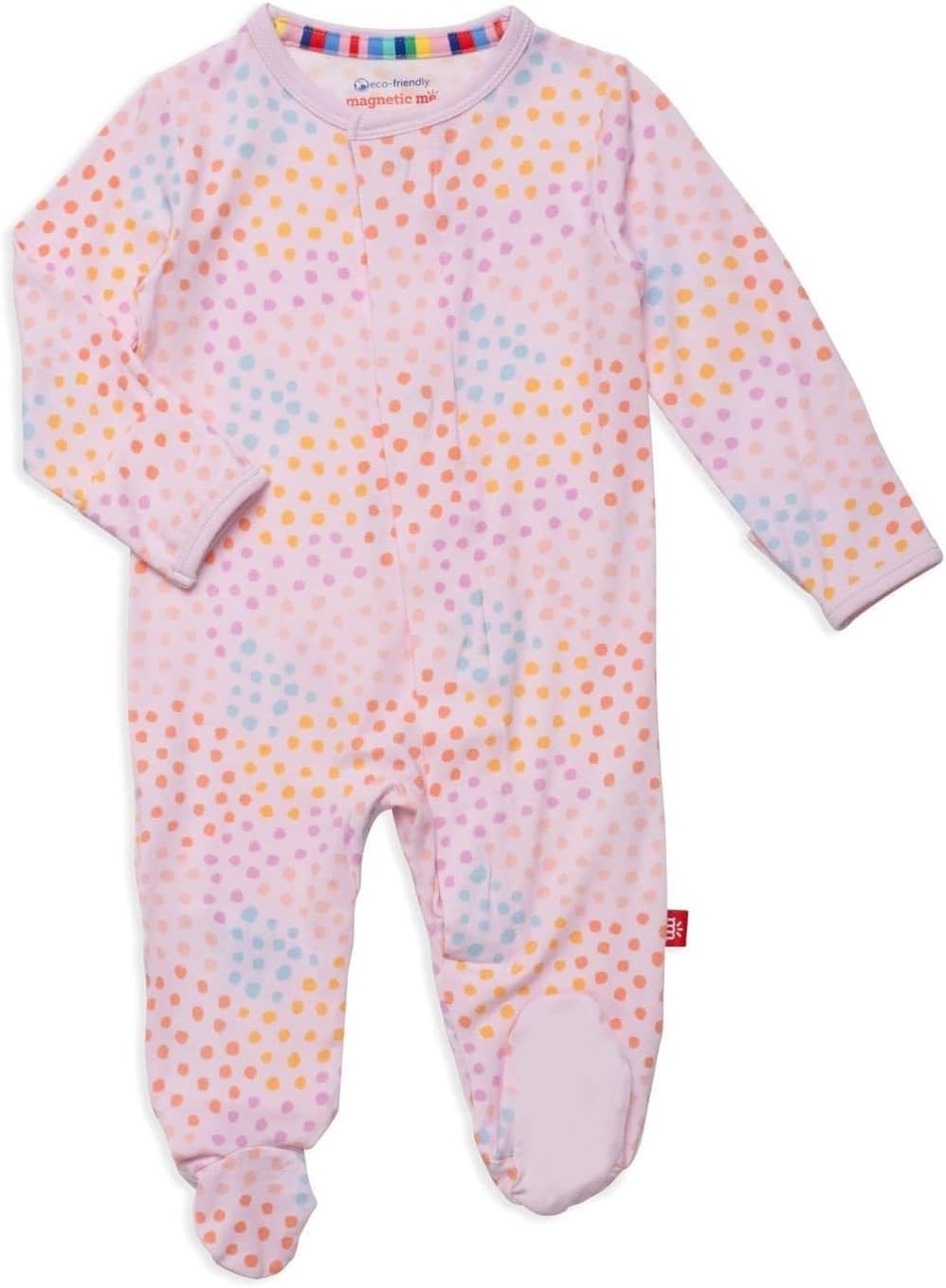 Magnetic Me Girls Modal Baby Footie Pajamas for Easy Dressing