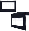 SCOCANOPY SideWall with Window for 10x10 Canopy Frame - 2 Pack Black