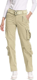 Womens Stretch Cargo Work Pants Camo - 8 Pockets Comfort Fit