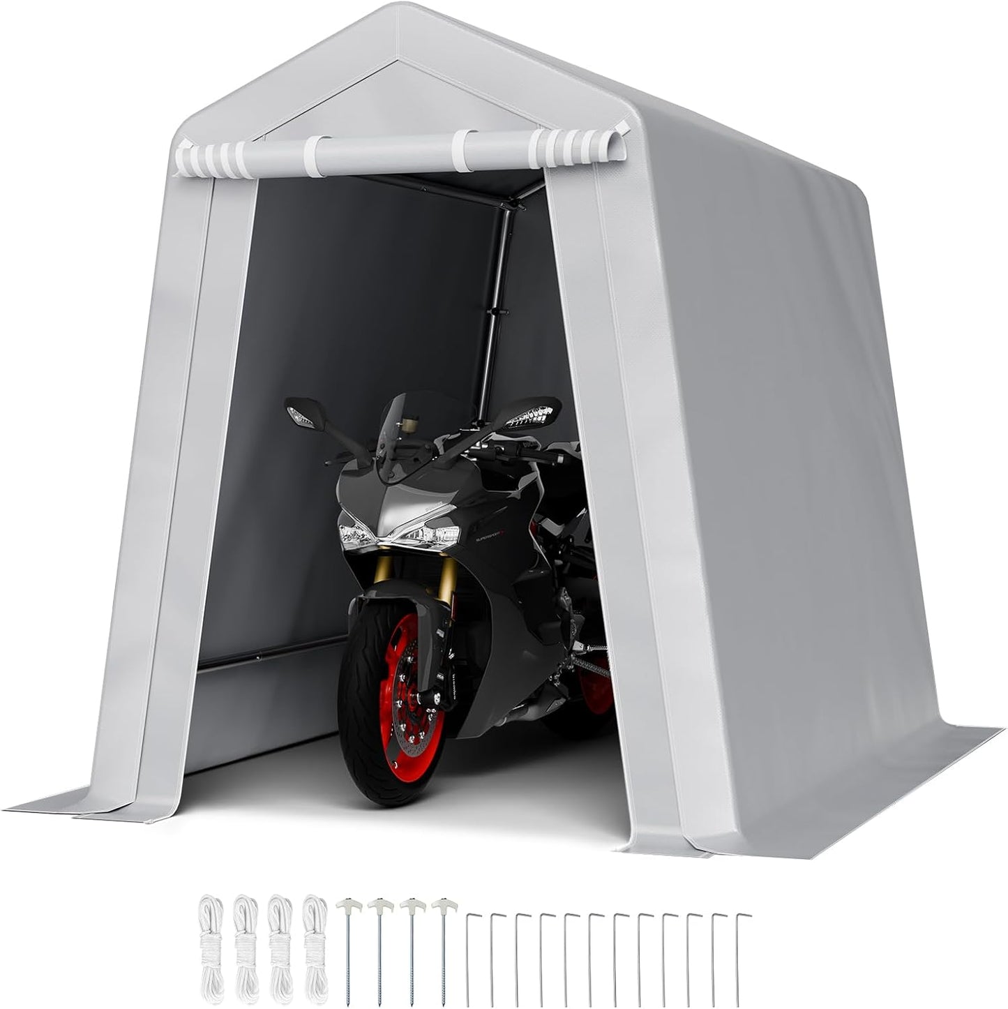 VEVOR Heavy-Duty Portable Outdoor Storage Shed Tent for Bikes