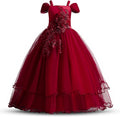 TTYAOVO Girls Applique Prom Gowns Luxury Princess Long Dresses