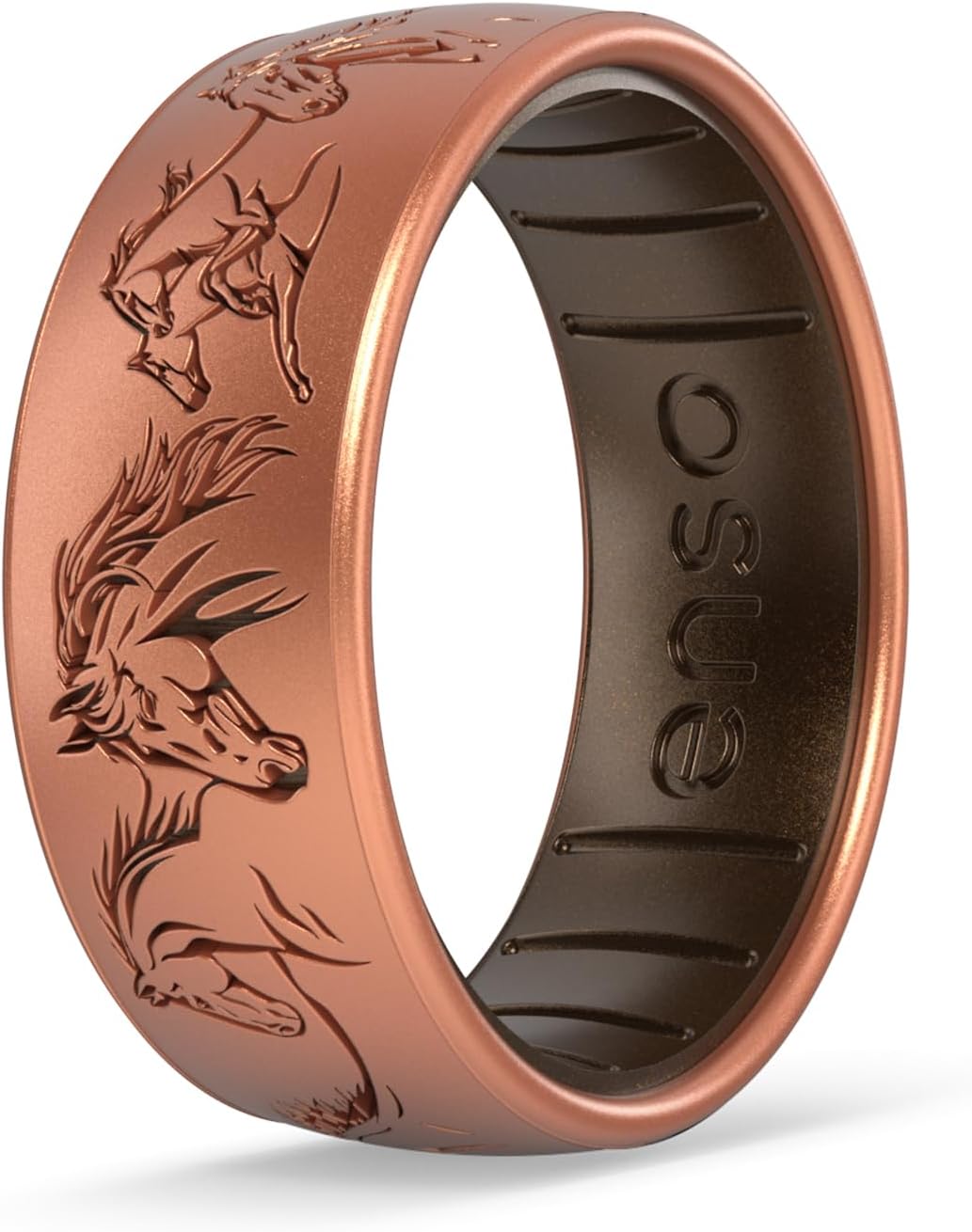 Etched Classic Silicone Rings - Nature Collection for Comfort