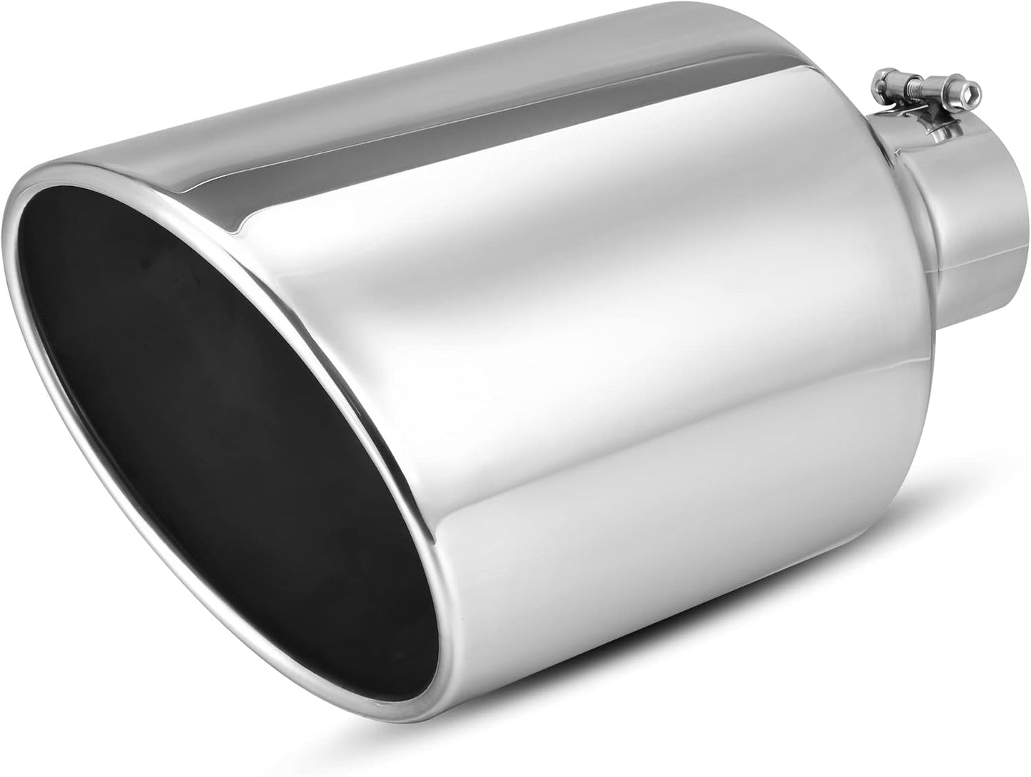 4 Inch Inlet Exhaust Tip for 4 Inch Tailpipe, Chrome-Plated Finish