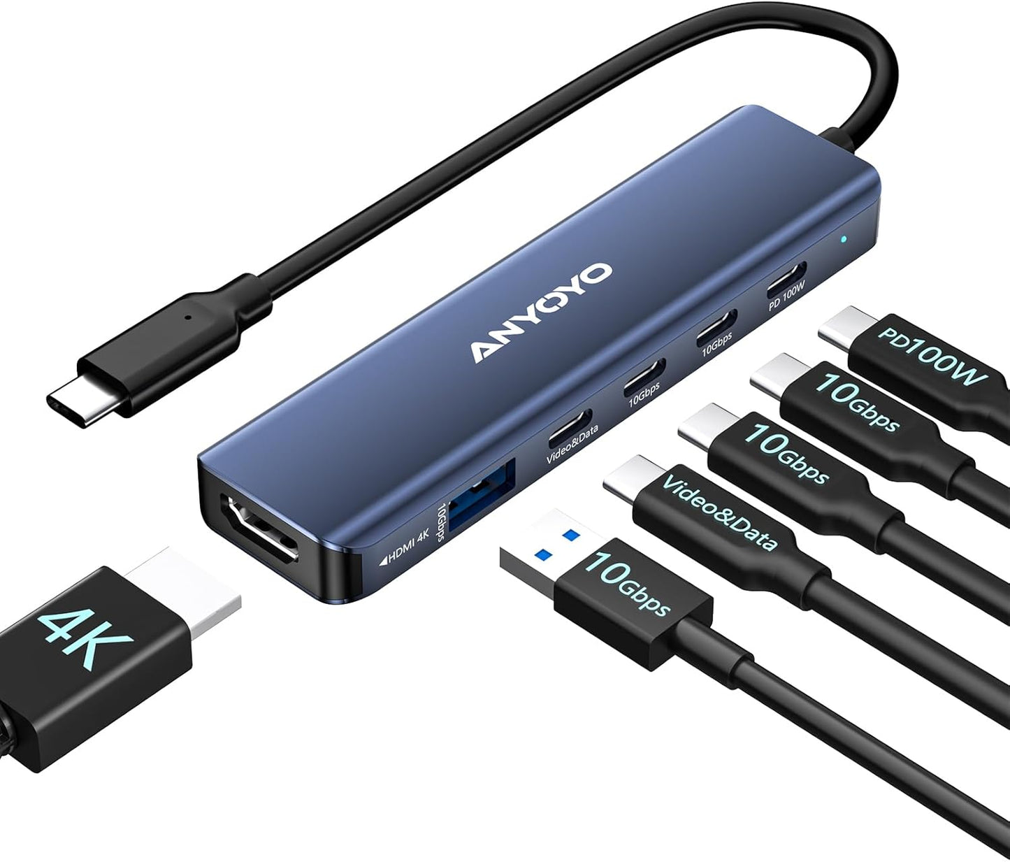 ANYOYO USB Hub Dual Monitor 4K 6 in 1 Multiport Adapter Review