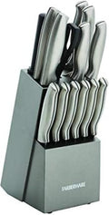 Farberware 15-Piece Stamped Stainless Steel Knife Block Set