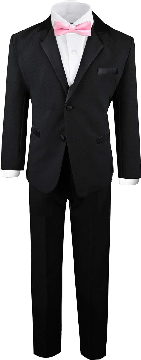 Black n Bianco Boy's Modern Tuxedo Dresswear Set for Kids