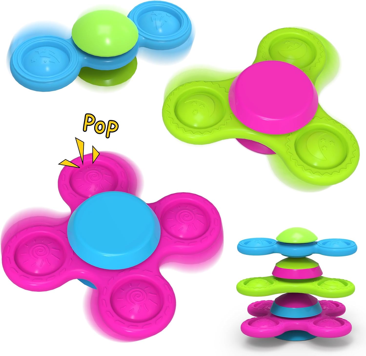 Suction Cup Spinner Bath Toy for Sensory Fun!
