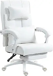 Dowinx Executive Office Chair Big and Tall Leather with Footrest