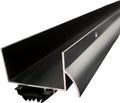 U Shaped Aluminum Door Bottom Sweep 48 in Black - Drip Cap Seal