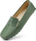 Classic Comfort Leather Penny Loafers Womens Slip-Ons - Lightweight