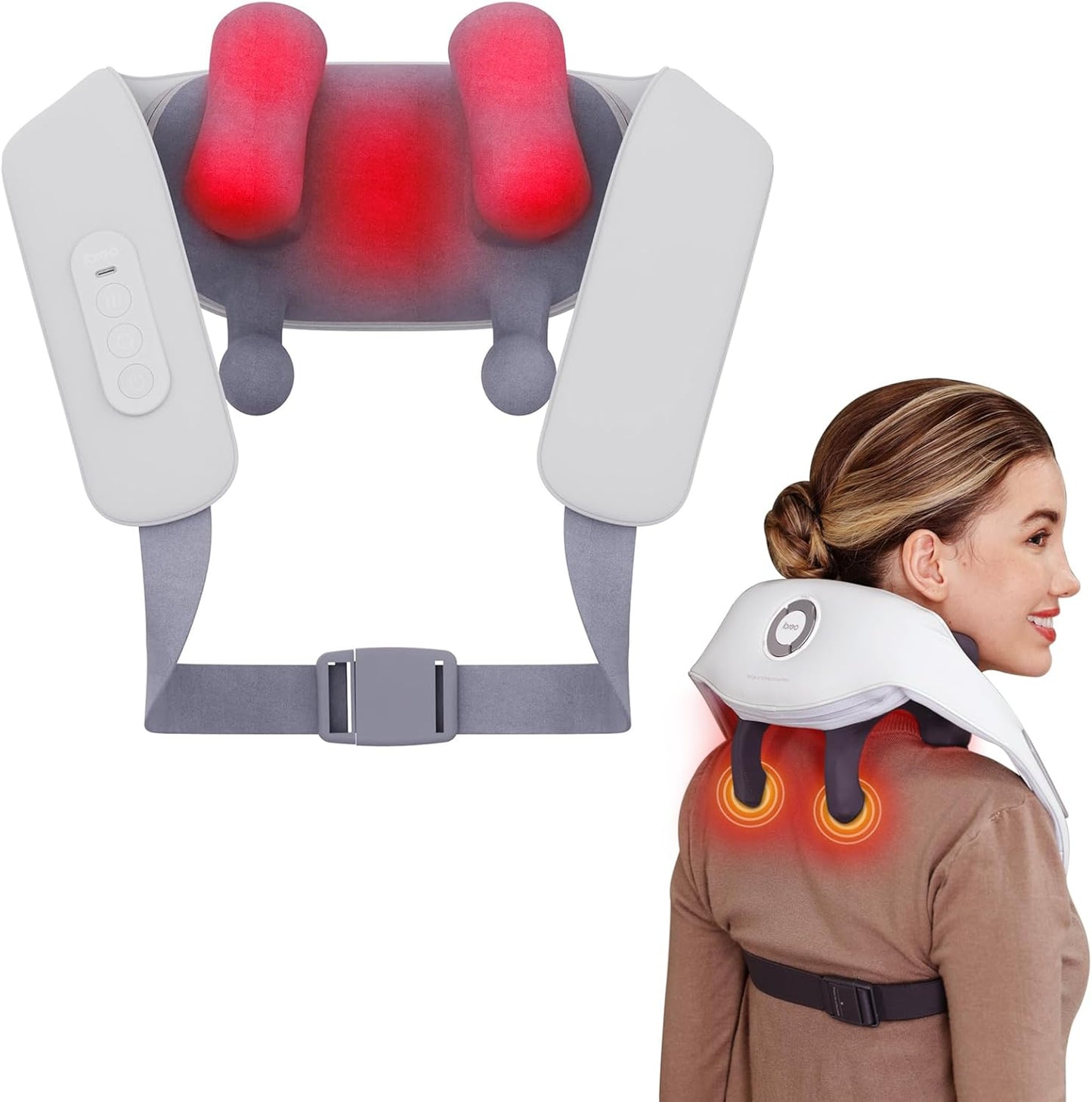 Shiatsu Neck and Back Massagers with Heat for Pain Relief