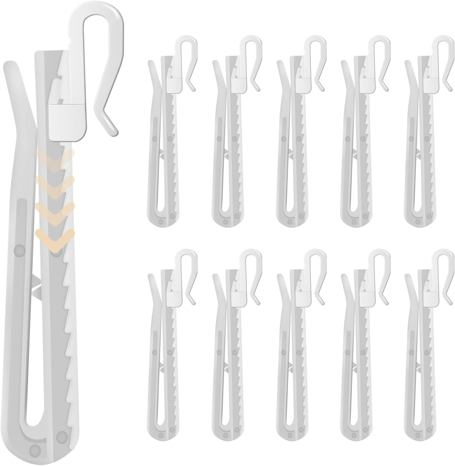 Adjustable Pinch Pleat Curtain Hooks - Easy Installation