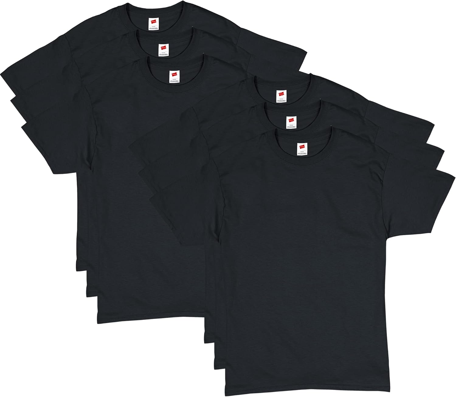 Hanes Men's Short Sleeve Essentials Crewneck T-Shirt Multipack