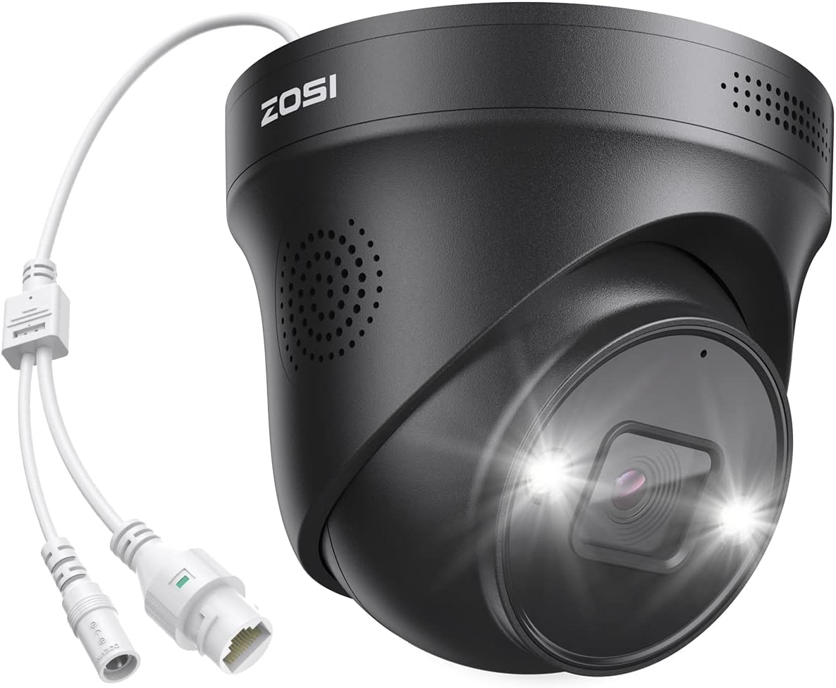 ZOSI 4K PoE Add On Camera with Night Vision and Two-Way Audio