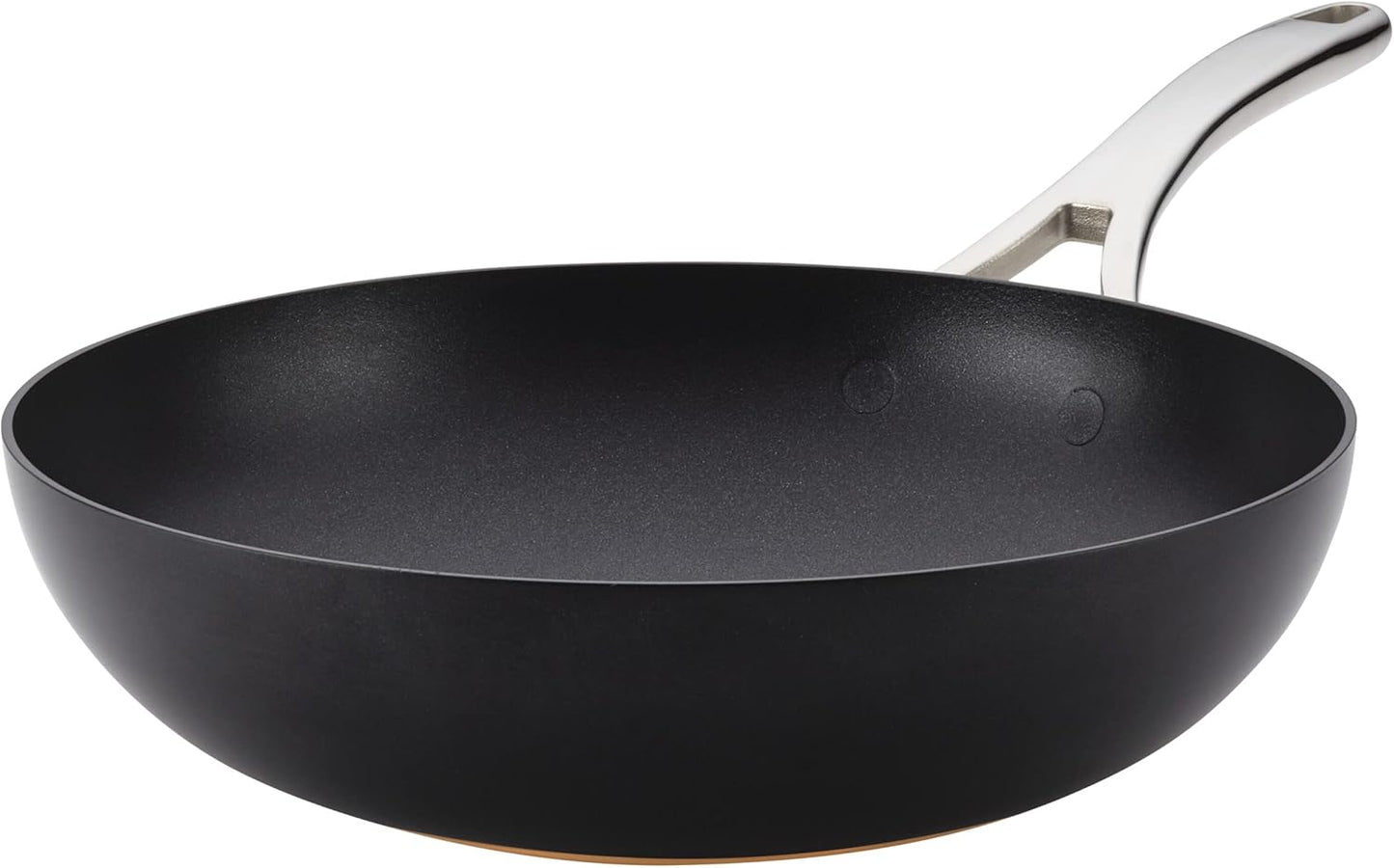 Anolon Nouvelle Copper Hard Anodized Nonstick Wok for Cooking