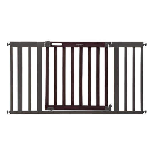 Summer Infant Dark Walnut Wood Baby Gate - Wide Space Solution