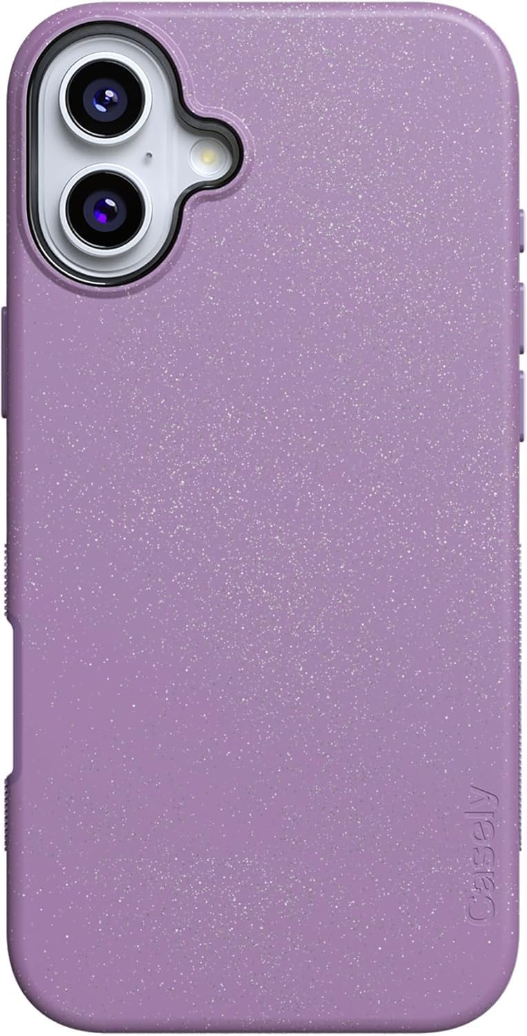 Casely iPhone 16 Case - Lavender Waves with Bold Protection