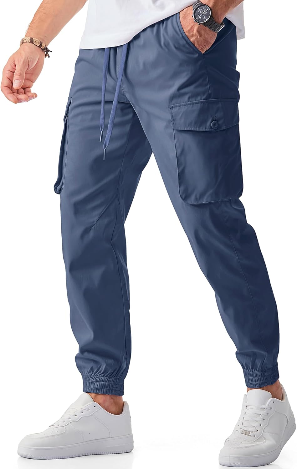 JMIERR Men's Casual Cargo Joggers Pants for Comfort and Style