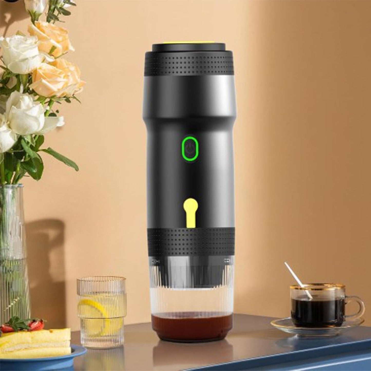 OPPWONG Cordless Espresso Maker - Fast Heating, Portable for Outdoor Adventure