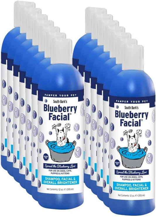 Blueberry Facial Pet Shampoo for Dogs & Cats - 12 oz Pack of 12