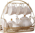 Simple White Ceramic Tea Set 15 Pieces - Elegant Afternoon Service