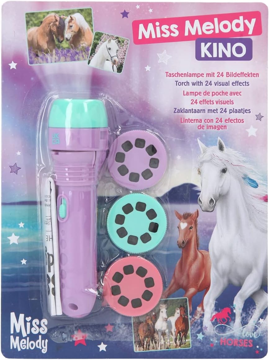 Depesche Miss Melody Projector Torch Set - 24 Horse Designs, Batteries Included!