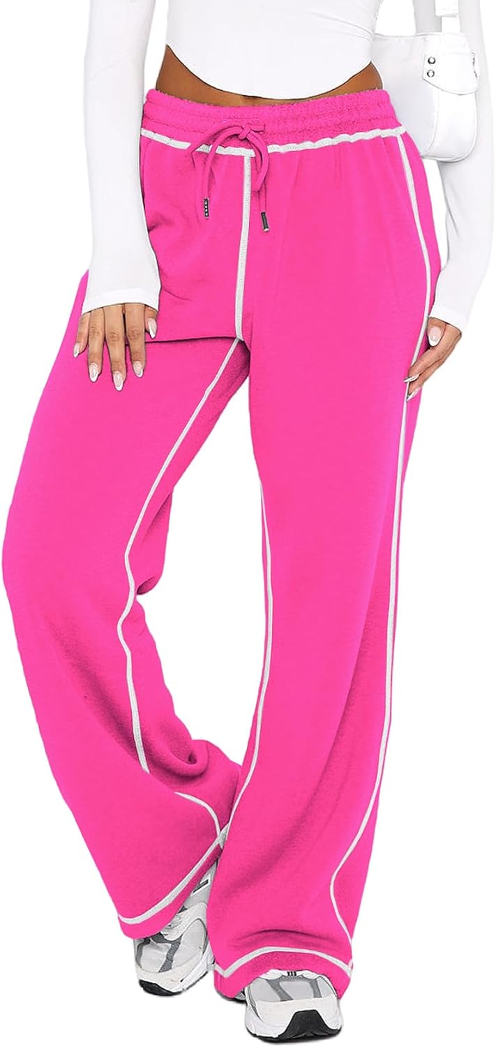 Track Pants Women Joggers Soft Wide Leg Sweatpants for Comfort