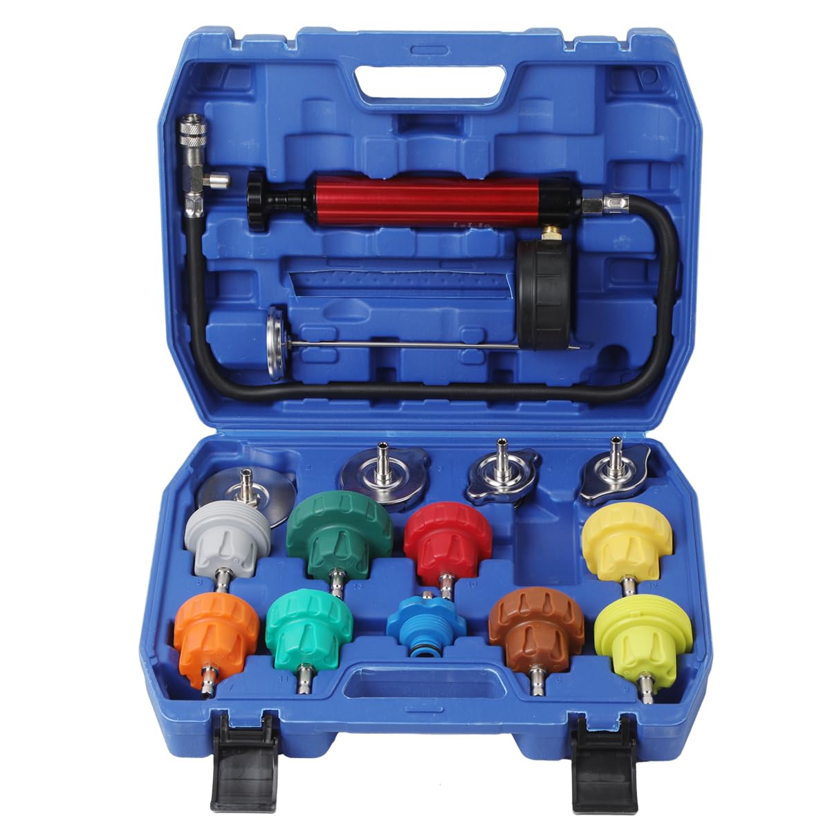 Universal Radiator Pressure Tester Kit for Coolant Leak 15PCS