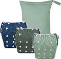 Reusable Swim Diapers 4 Pack - Adjustable Washable Swim Nappies