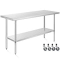 KUTLER Stainless Steel Table 24 x 60 in - Heavy Duty Prep Table